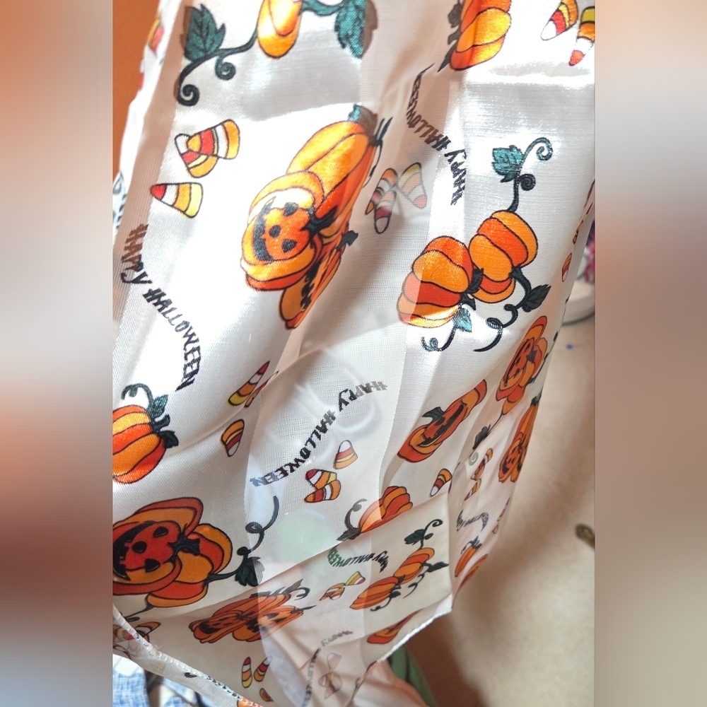 Halloween Pumpkin Print Scarf - Picture 2 of 5